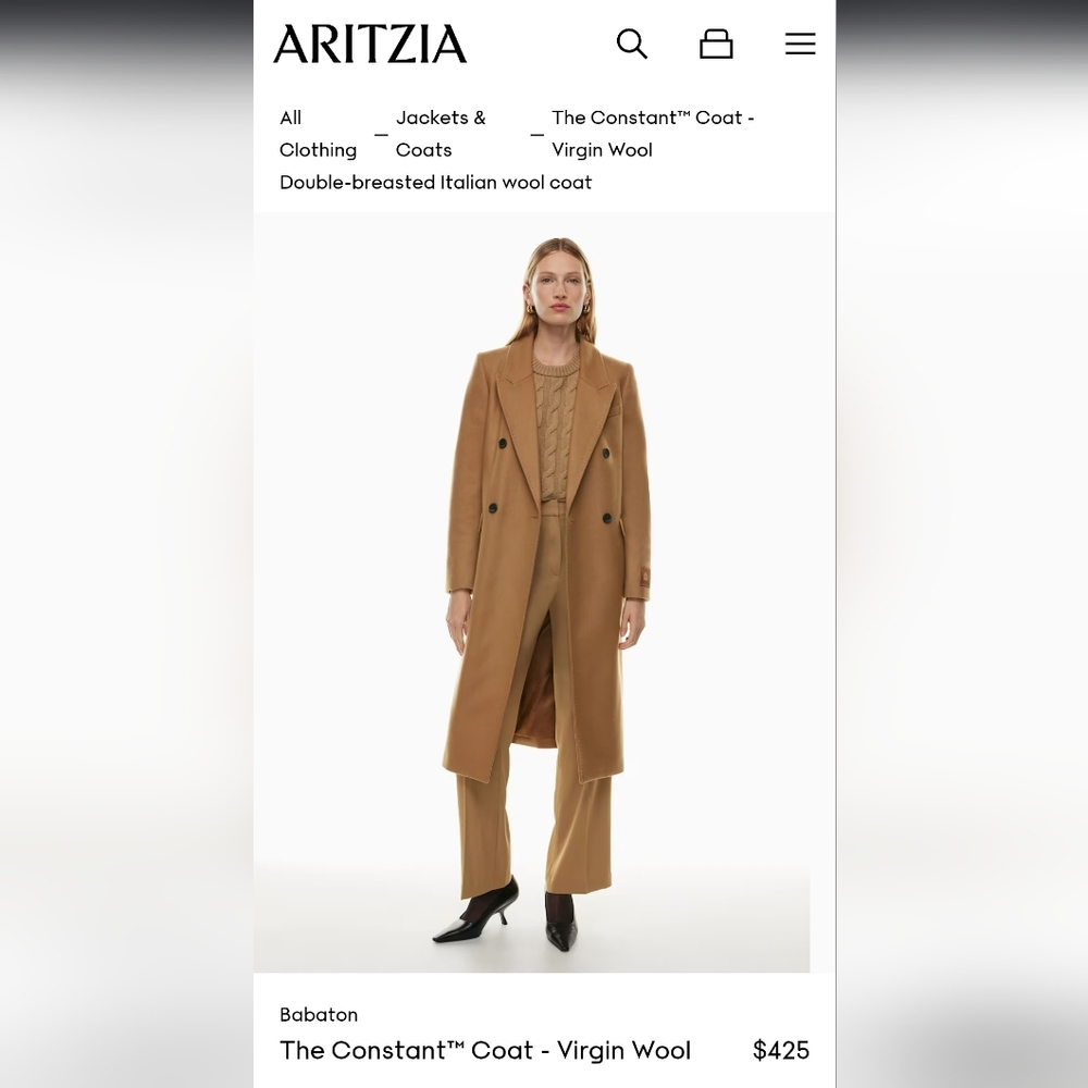 Babaton The Constant™ Coat - Virgin Wool